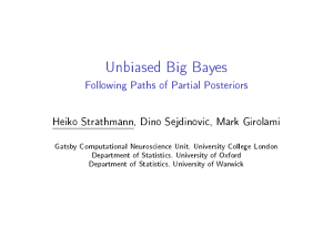 Unbiased Big Bayes Following Paths of Partial Posteriors