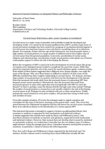 Abstract for Second Conference on Integrated History and Philosophy of...  University of Notre Dame
