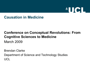 Causation in Medicine Conference on Conceptual Revolutions: From Cognitive Sciences to Medicine