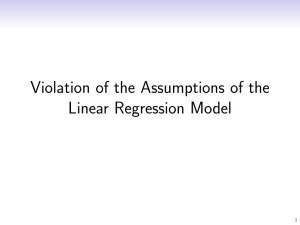Violation of the Assumptions of the Linear Regression Model 1
