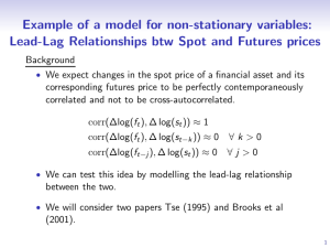 Example of a model for non-stationary variables: