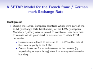A SETAR Model for the French franc / German