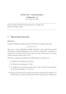 ECON 837 - Econometrics Assignment #1