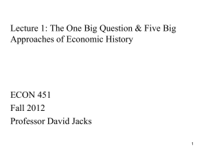 Lecture 1: The One Big Question &amp; Five Big ECON 451