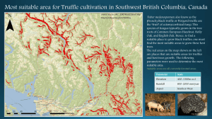 Most suitable area for Truffle cultivation in Southwest British Columbia,... Tuber melanosporum