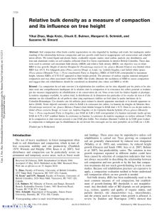 Relative bulk density as a measure of compaction Suzanne W. Simard