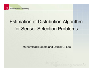 Estimation of Distribution Algorithm for Sensor Selection Problems