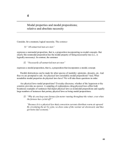 4  Modal properties and modal propositions; relative and absolute necessity