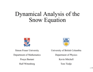 Dynamical Analysis of the Snow Equation