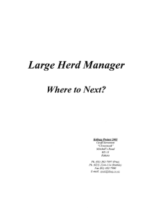 Large Herd Manager Where to Next?