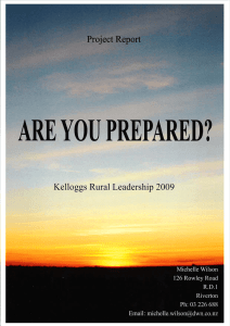 PREPARED? Kelloggs Rural Leadership 2009