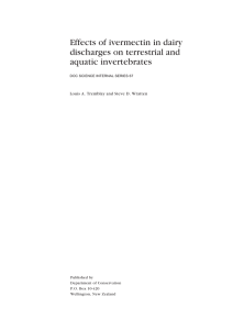 Effects of ivermectin in dairy discharges on terrestrial and aquatic invertebrates