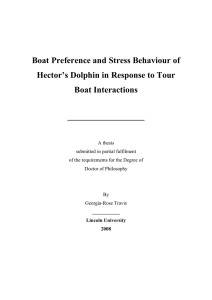 Boat Preference and Stress Behaviour of Boat Interactions