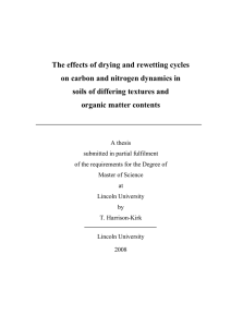 The effects of drying and rewetting cycles