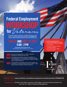WOrkshOp Veterans Federal employment for