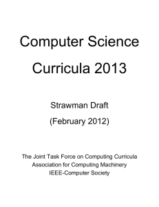 Computer Science Curricula 2013 Strawman Draft (February 2012)