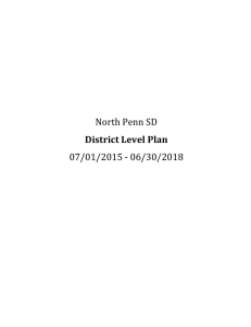 North Penn SD 07/01/2015 - 06/30/2018 District Level Plan