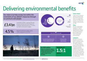 Delivering environmental benefits