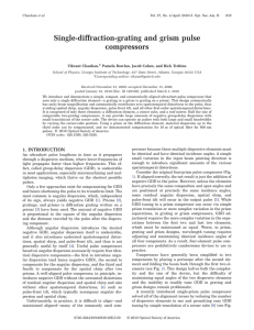Single-diffraction-grating and grism pulse compressors * Vikrant Chauhan,
