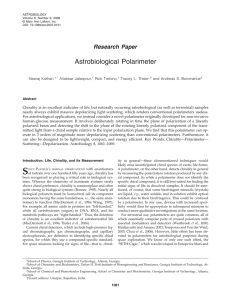 Astrobiological Polarimeter Research Paper