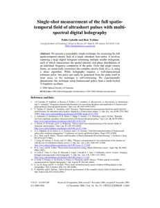 Single-shot measurement of the full spatio- spectral digital holography