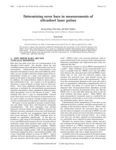 Determining error bars in measurements of ultrashort laser pulses Paul Kvam