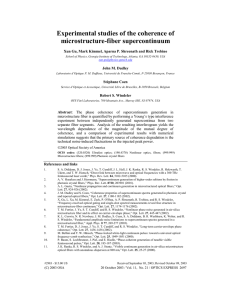 Experimental studies of the coherence of microstructure-fiber supercontinuum John M. Dudley