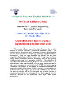 ~~Special Polymer Physics Seminar ~~ Professor Enrique Gomez