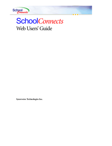 School Connects  Web Users’ Guide