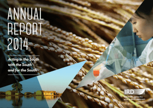 ANNUAL REPORT 2014 Acting in the South