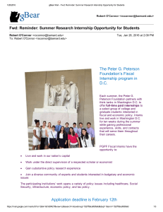 Fwd: Reminder: Summer Research Internship Opportunity for Students