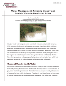 Water Management: Clearing Cloudy and Muddy Water in Ponds and Lakes SCS-2013-02