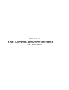 B.TECH ELECTRONICS &amp; COMMUNICATION ENGINEERING  Scheme for I to VIII