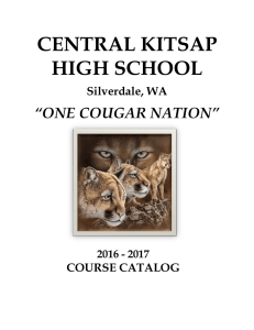 CENTRAL KITSAP HIGH SCHOOL  “ONE COUGAR NATION”