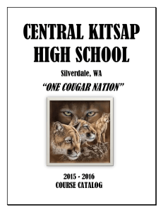 CENTRAL KITSAP HIGH SCHOOL  “ONE COUGAR NATION”