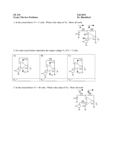 EE 210 Fall 2015 Exam 2 Review Problems Dr. Blandford