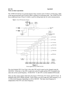 EE 354 Fall 2015 Notes on timer operations