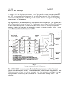 EE 354 Fall 2015 Notes on 8051 Interrupts