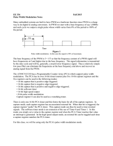 EE 354 Fall 2015 Pulse Width Modulation Notes