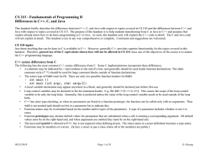 CS 215 - Fundamentals of Programming II