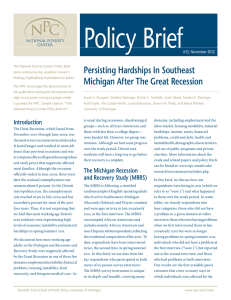 Policy Brief Persisting Hardships In Southeast #33, November 2012