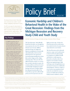 Policy Brief Economic Hardship and Children’s #32, June 2012