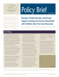 Policy Brief Receipt of Public Benefits and Private #31, April 2012