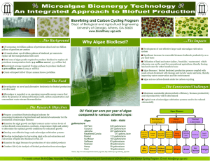 Wh Al Bi di l? Why Algae Biodiesel?