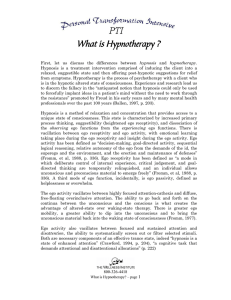 What is Hypnotherapy ?