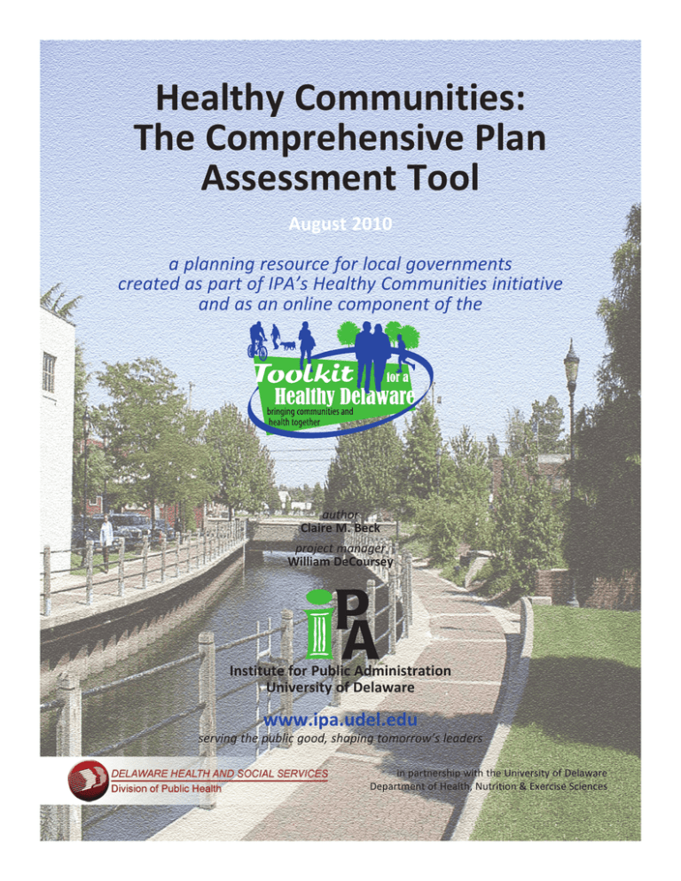 Healthy Communities: The Comprehensive Plan Assessment Tool