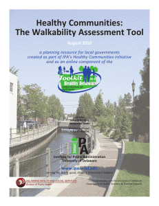 Healthy Communities: The Walkability Assessment Tool