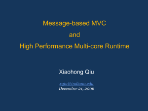 Message-based MVC and High Performance Multi-core Runtime Xiaohong Qiu