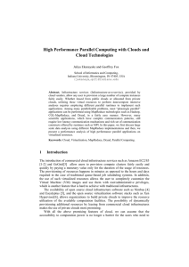 High Performance Parallel Computing with Clouds and Cloud Technologies
