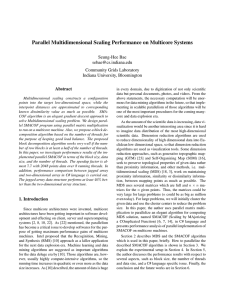 Parallel Multidimensional Scaling Performance on Multicore Systems Seung-Hee Bae  Community Grids Laboratory